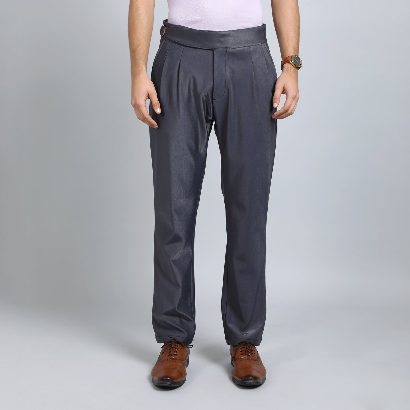 ULIMATE GREY SLIM FIT GURKHA TROUSERS 4798-2
